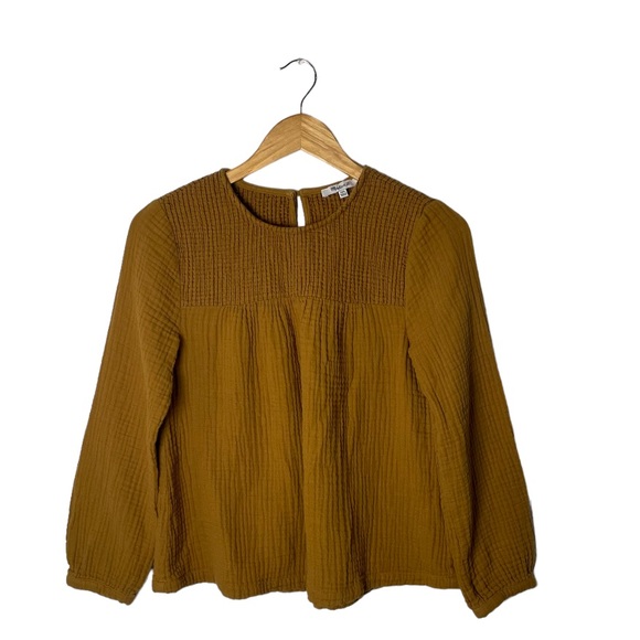 Madewell Smocked Swing Top Size XXS - Picture 3 of 6